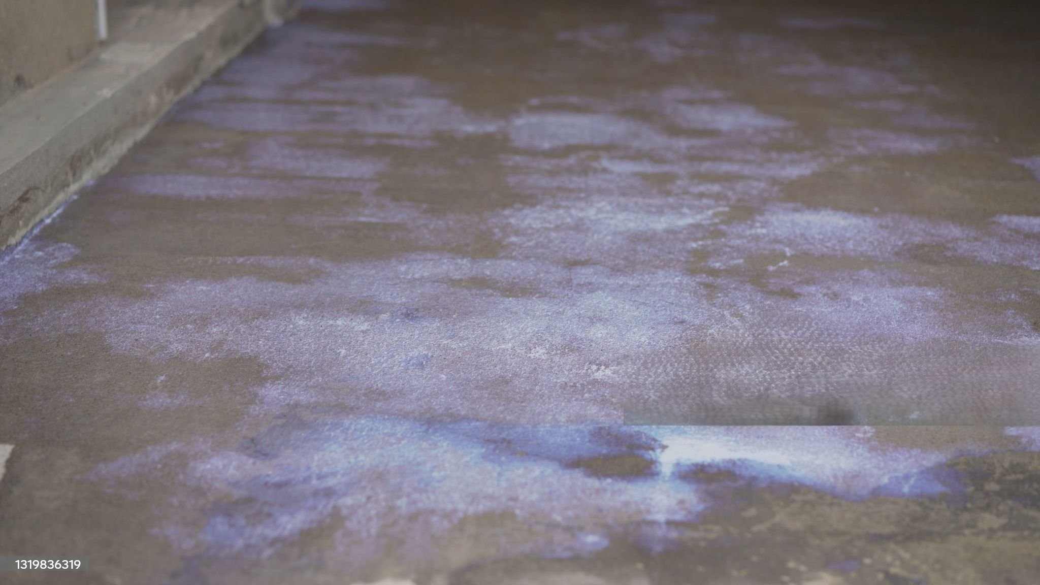 UV faded decorative concrete surface
